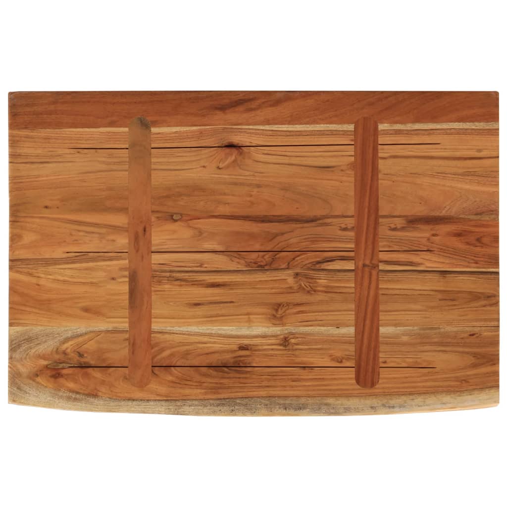 Wall shelf 50x30x2.5 cm rectangular solid wood acacia tree edge