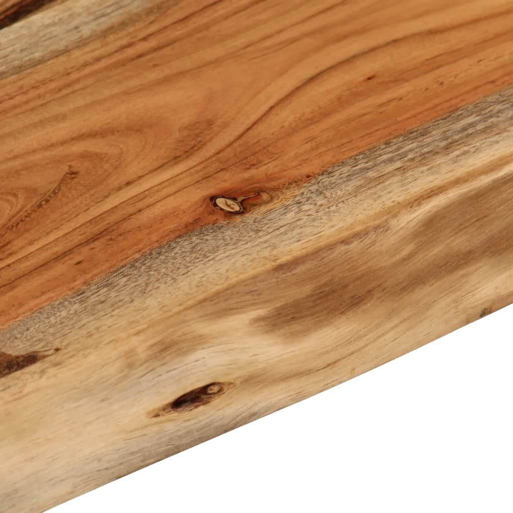 Wall shelf 50x30x2.5 cm rectangular solid wood acacia tree edge