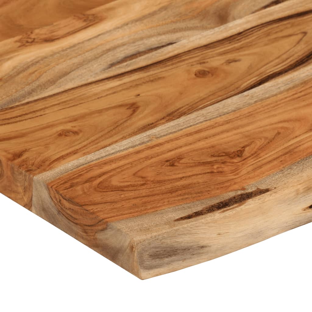 Wall shelf 50x30x2.5 cm rectangular solid wood acacia tree edge