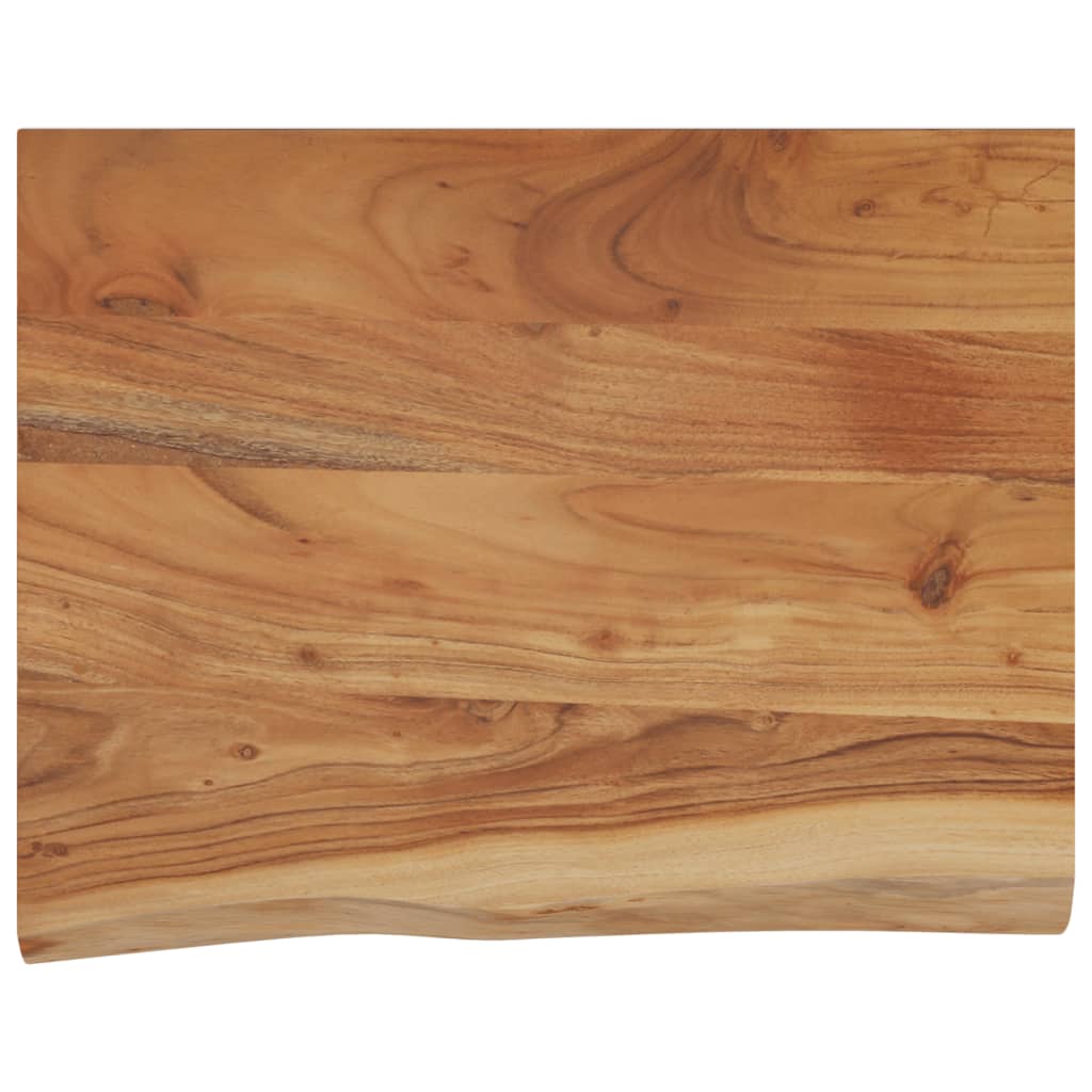 Wall shelf 50x40x2.5 cm rectangular solid wood acacia tree edge