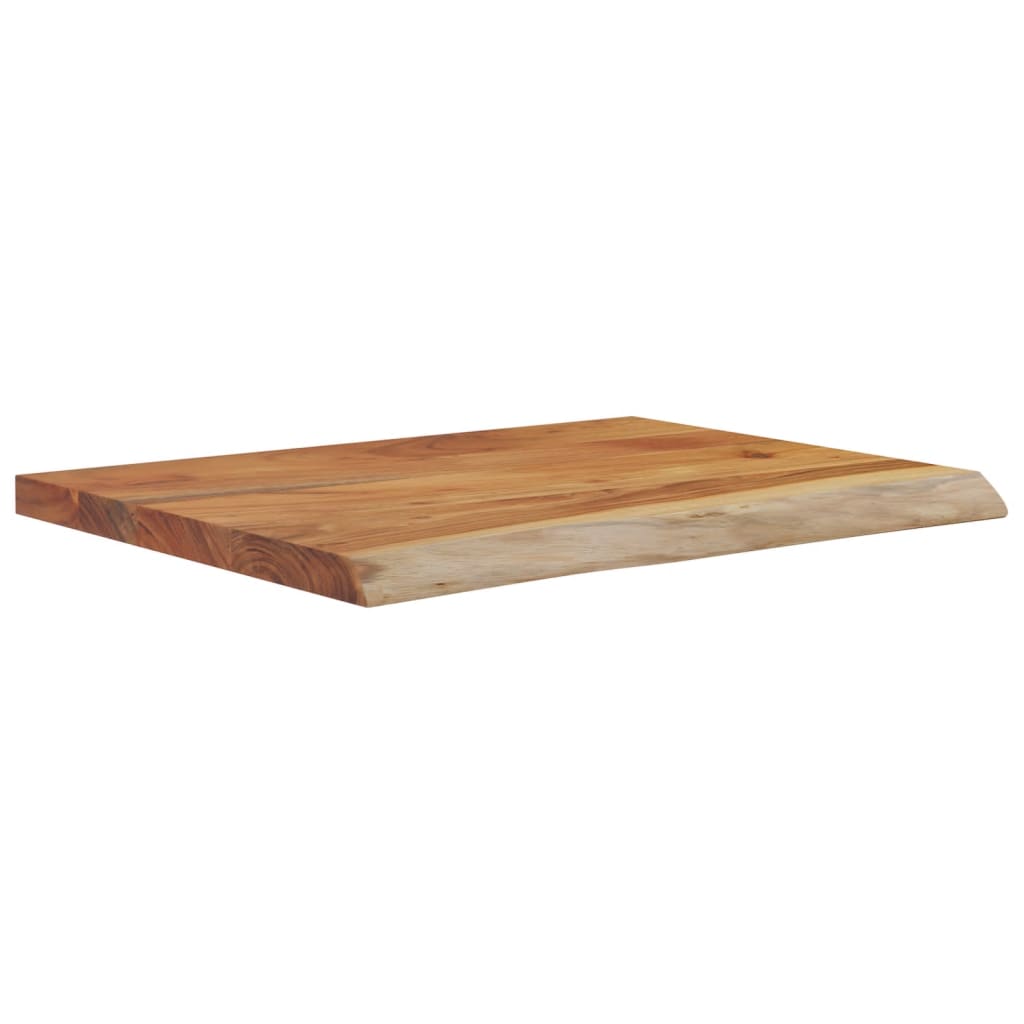 Wall shelf 50x40x2.5 cm rectangular solid wood acacia tree edge
