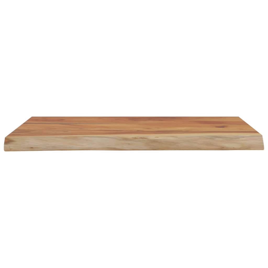 Wall shelf 50x40x2.5 cm rectangular solid wood acacia tree edge