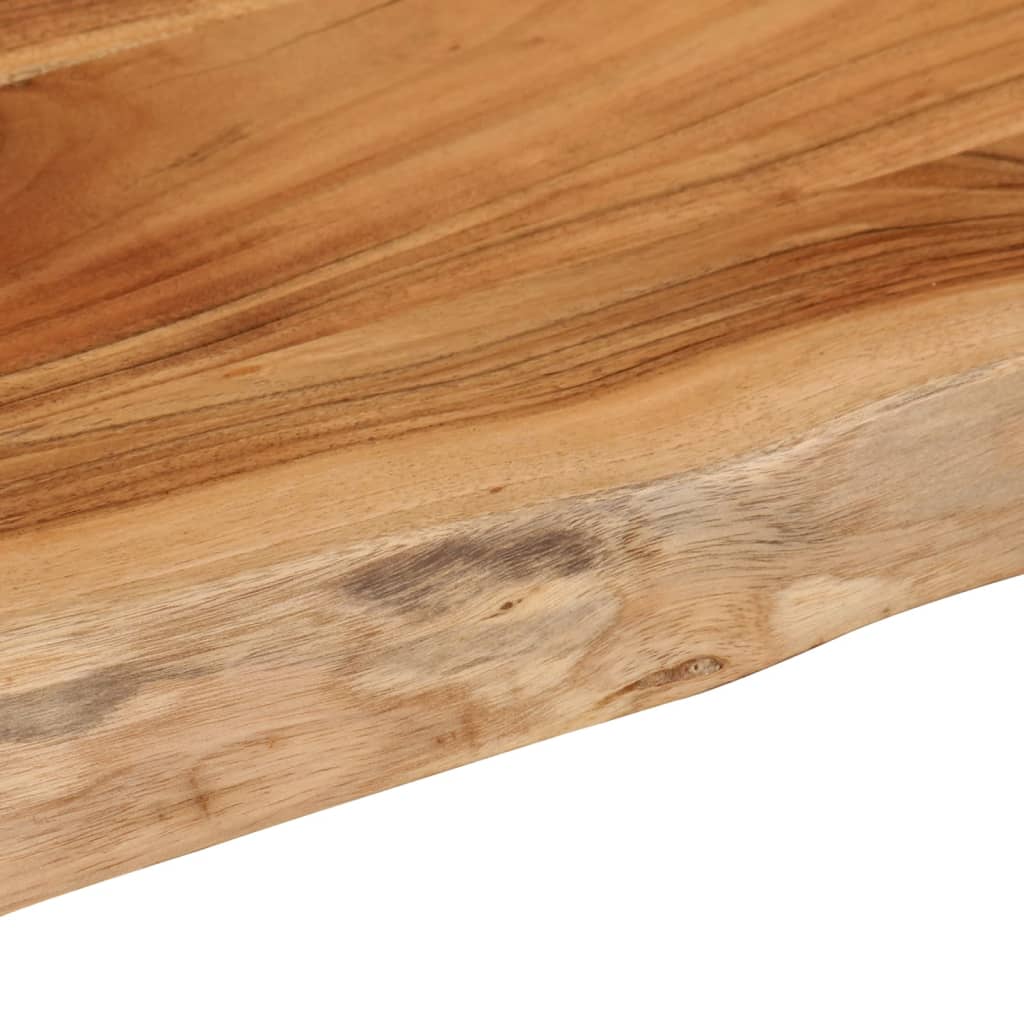Wall shelf 50x40x2.5 cm rectangular solid wood acacia tree edge