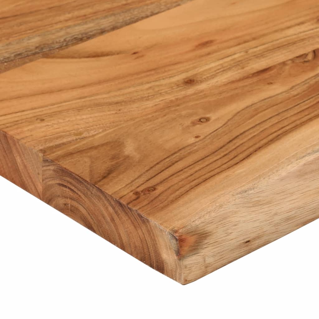 Wall shelf 50x40x2.5 cm rectangular solid wood acacia tree edge