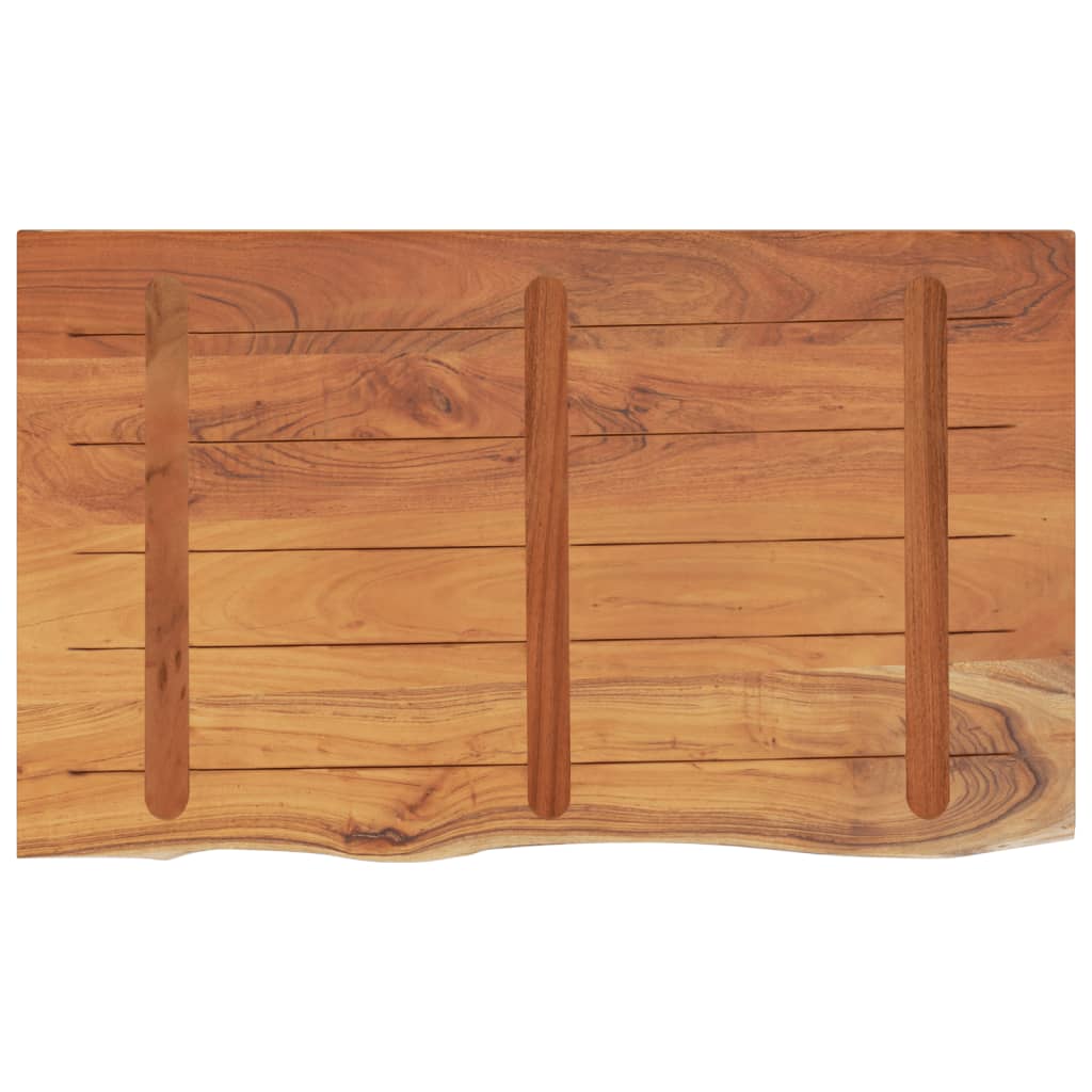 Plan vasque 100x60x2,5 cm rectangulaire en bois d'acacia massif