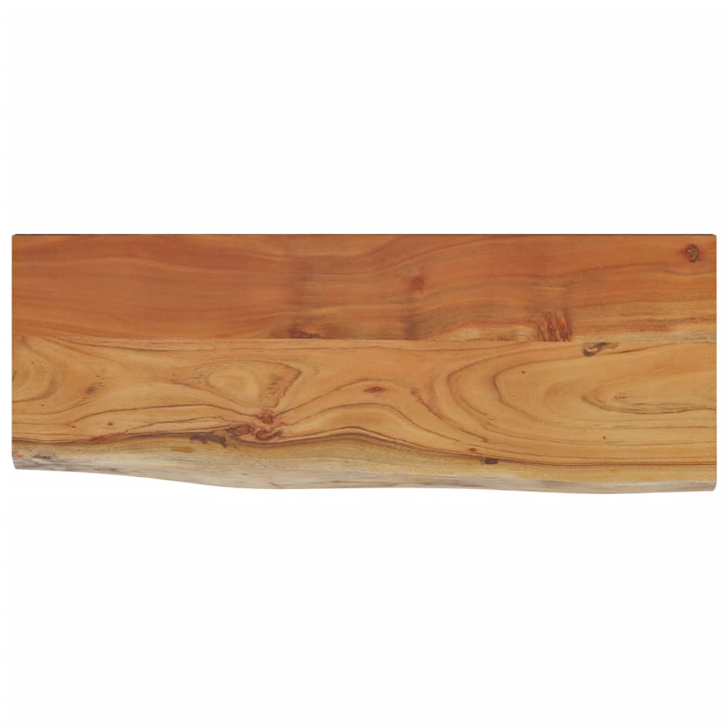 Wall shelf 50x20x3.8 cm rectangular solid wood acacia tree edge