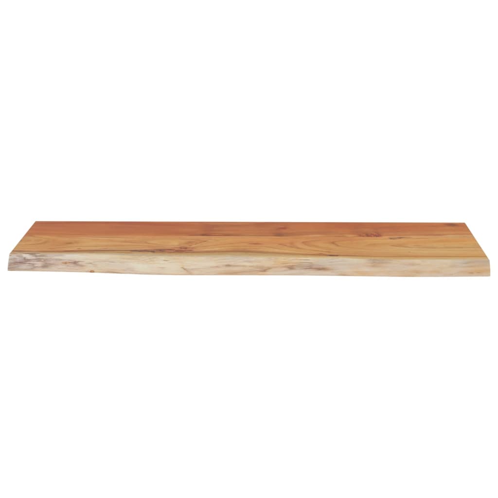 Wall shelf 50x20x3.8 cm rectangular solid wood acacia tree edge