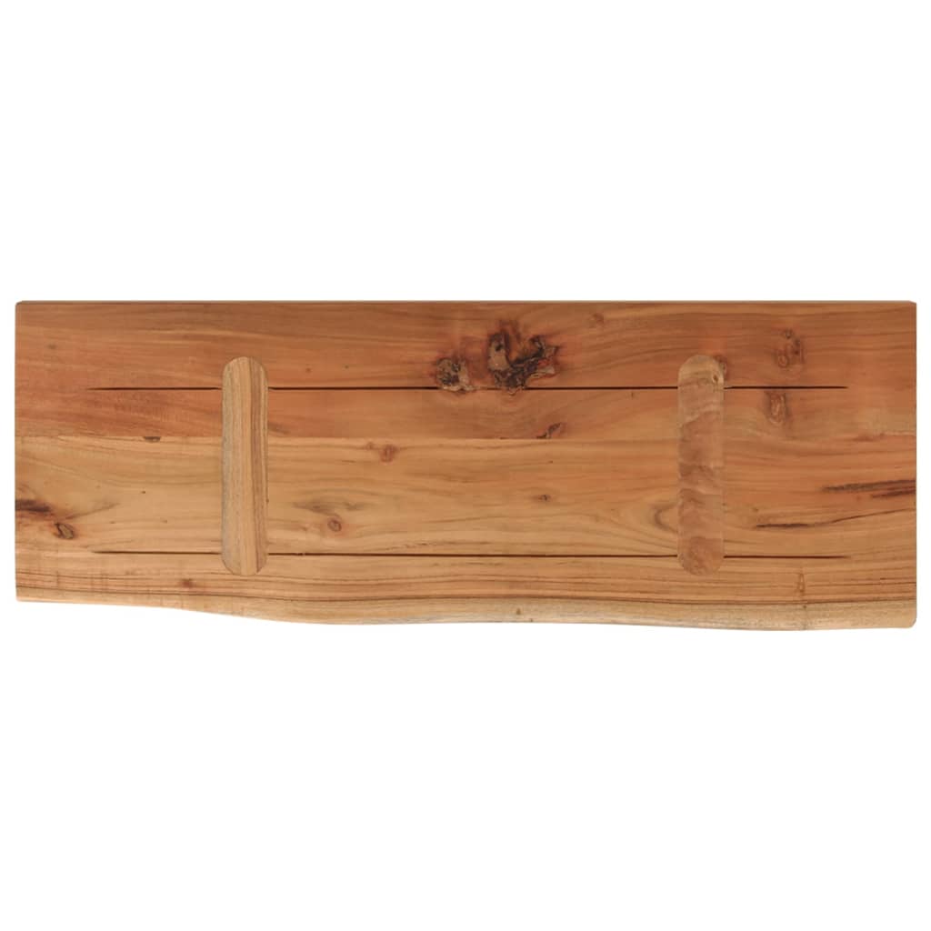 Wall shelf 50x20x3.8 cm rectangular solid wood acacia tree edge