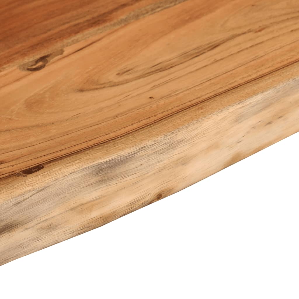 Wall shelf 50x20x3.8 cm rectangular solid wood acacia tree edge