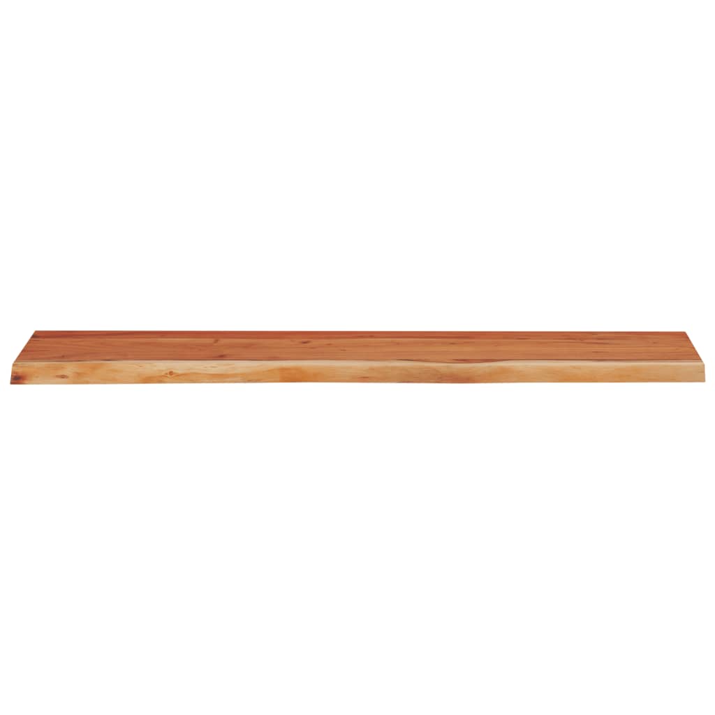 Wall shelf 60x20x3.8 cm rectangular solid wood acacia tree edge