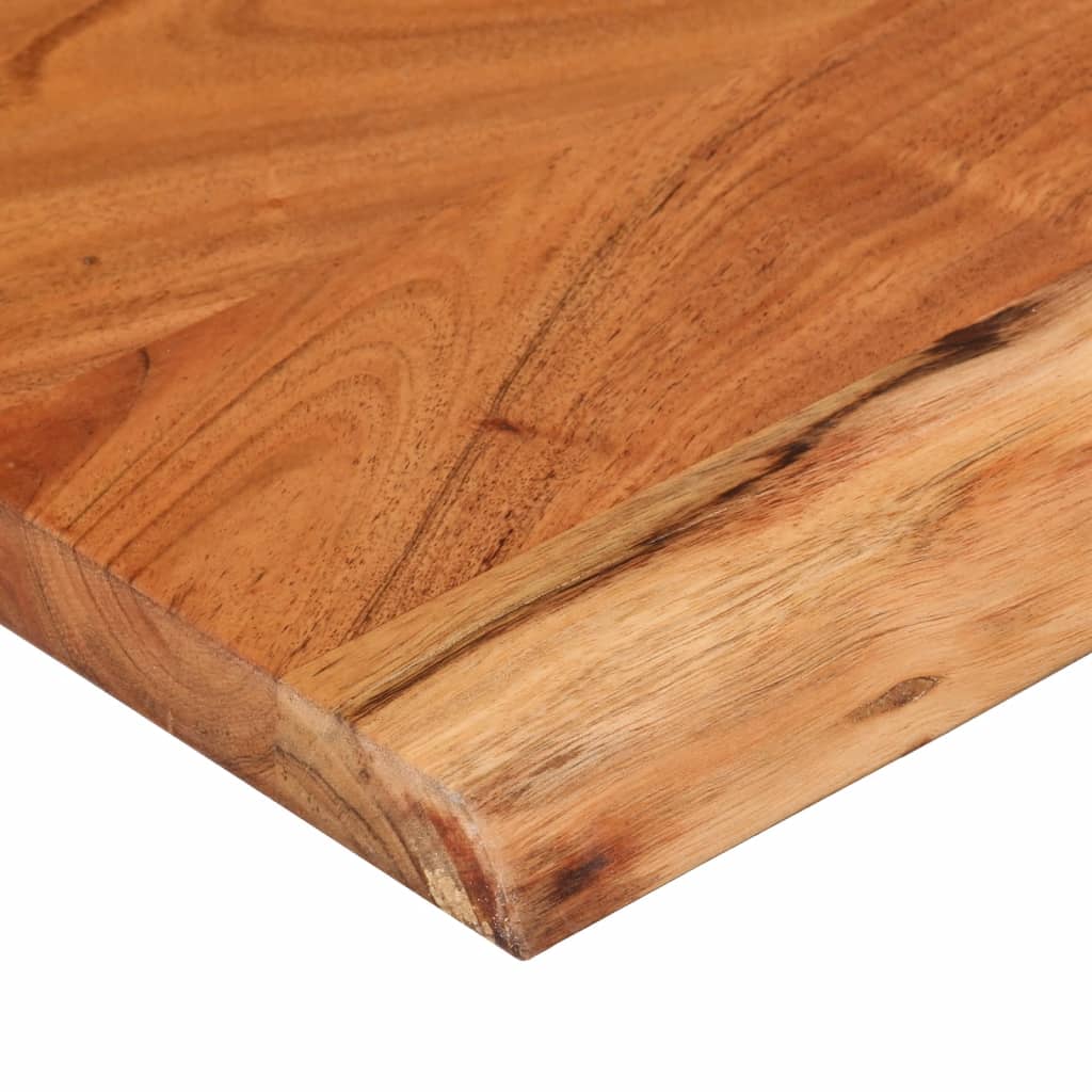 Wall shelf 60x20x3.8 cm rectangular solid wood acacia tree edge