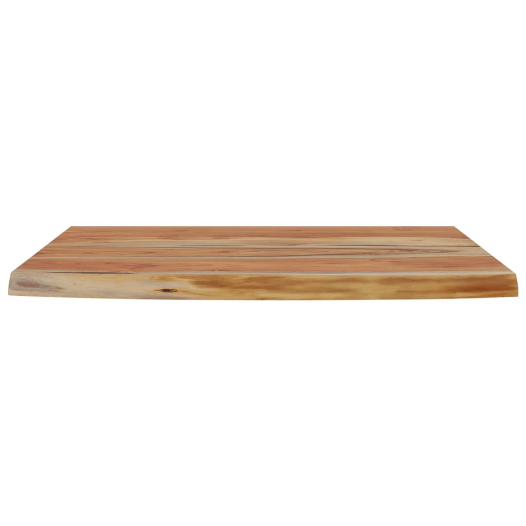 Wall shelf 50x30x3.8 cm rectangular solid wood acacia tree edge