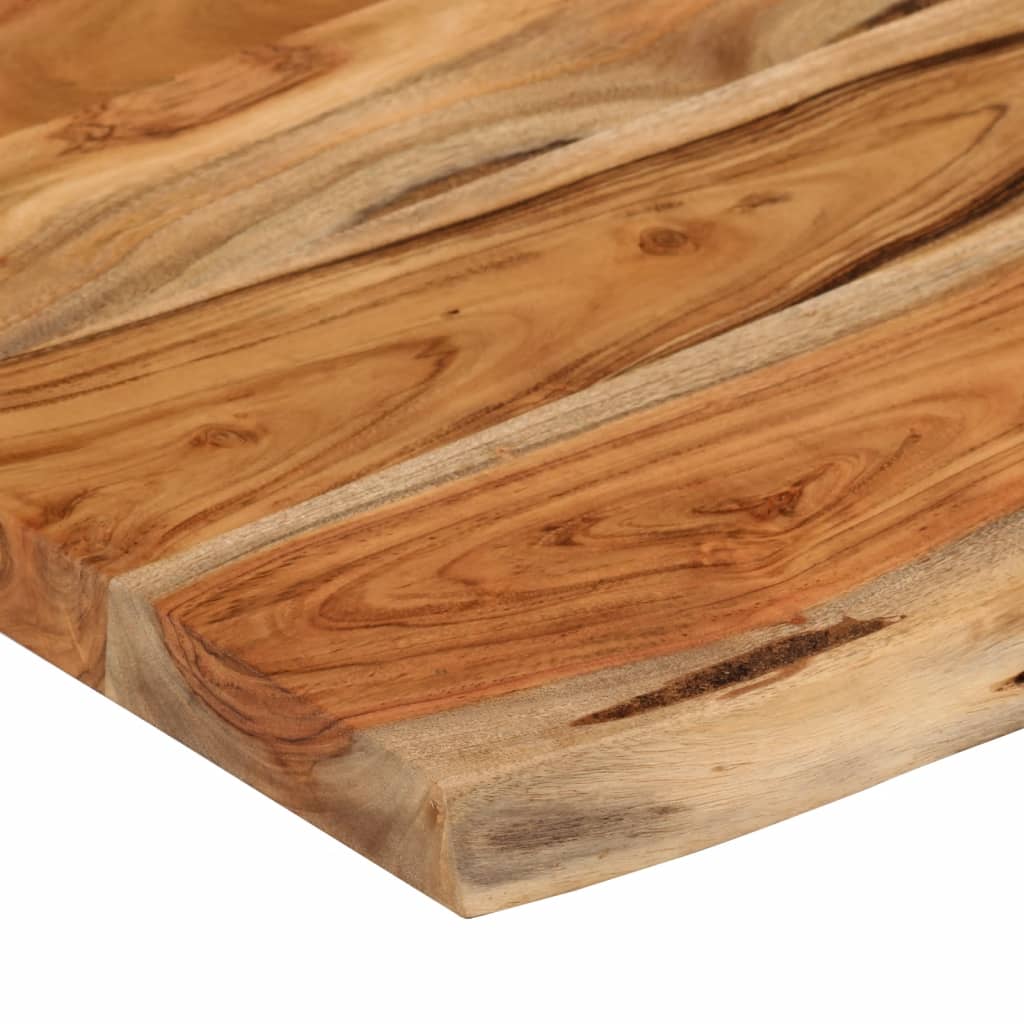 Wall shelf 50x30x3.8 cm rectangular solid wood acacia tree edge