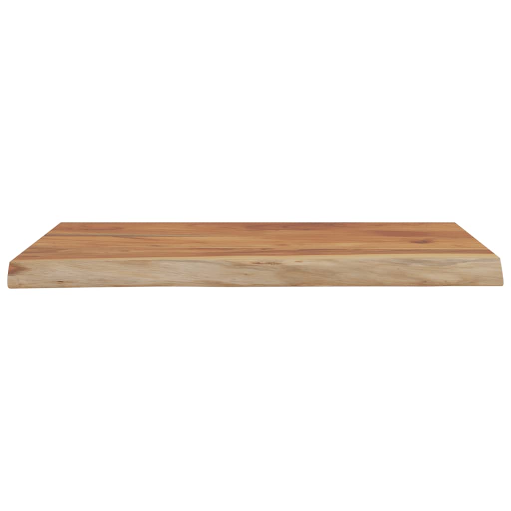 Wall shelf 50x40x3.8 cm rectangular solid wood acacia tree edge