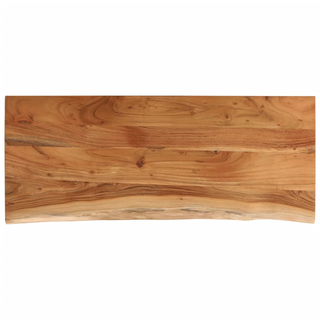 Tischplatte 110x40x3,8cm Rechteckig Massivholz Akazie Baumkante