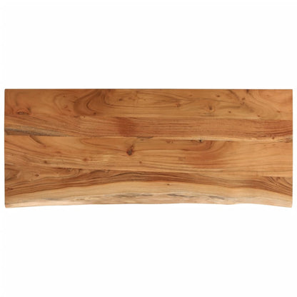 Tischplatte 110x40x3,8cm Rechteckig Massivholz Akazie Baumkante