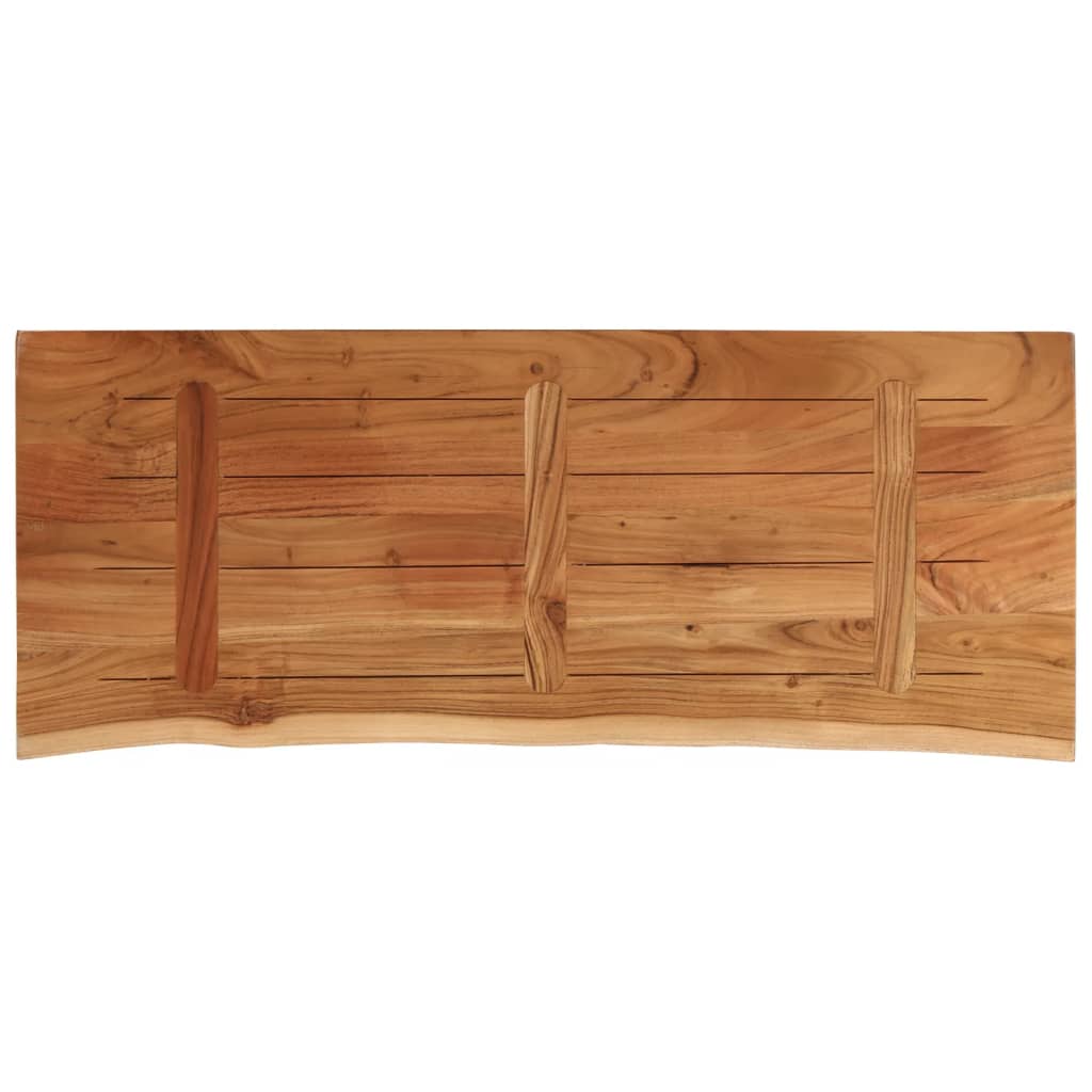 Tischplatte 110x40x3,8cm Rechteckig Massivholz Akazie Baumkante