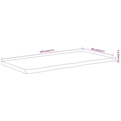 Waschtischplatte 120x60x3,8 cm Rechteckig Massivholz Akazie
