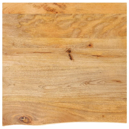 Tischplatte mit Baumkante 80x80x3,8 cm Massivholz Mango