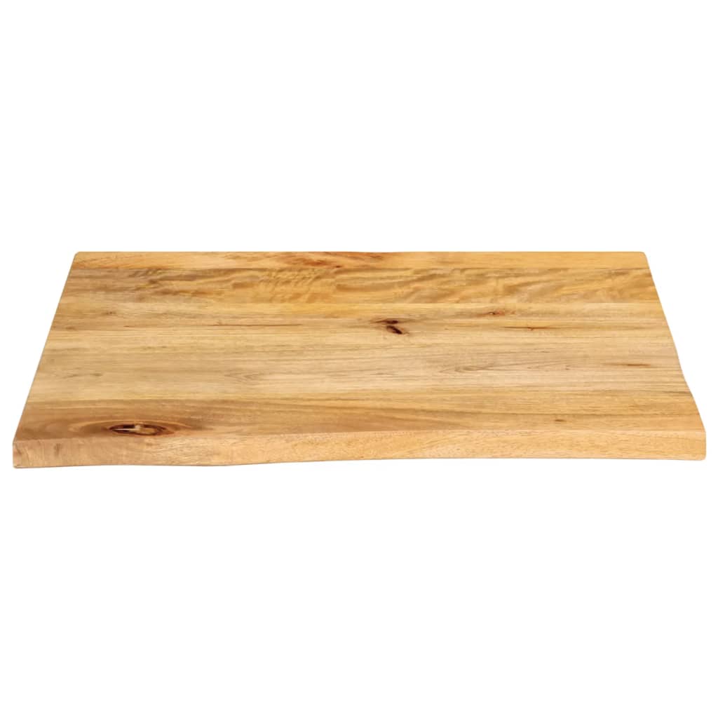 Tischplatte mit Baumkante 80x80x3,8 cm Massivholz Mango
