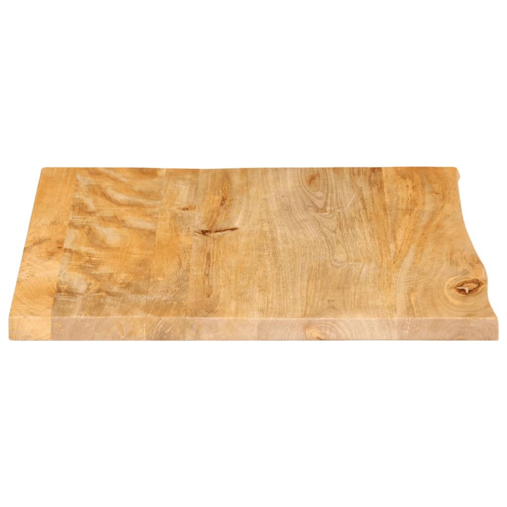 Tischplatte mit Baumkante 80x80x3,8 cm Massivholz Mango