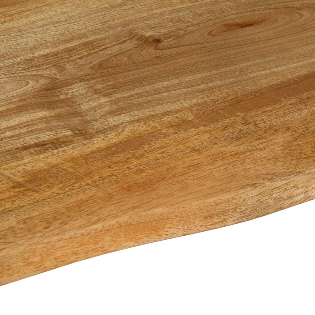 Tischplatte mit Baumkante 80x80x3,8 cm Massivholz Mango