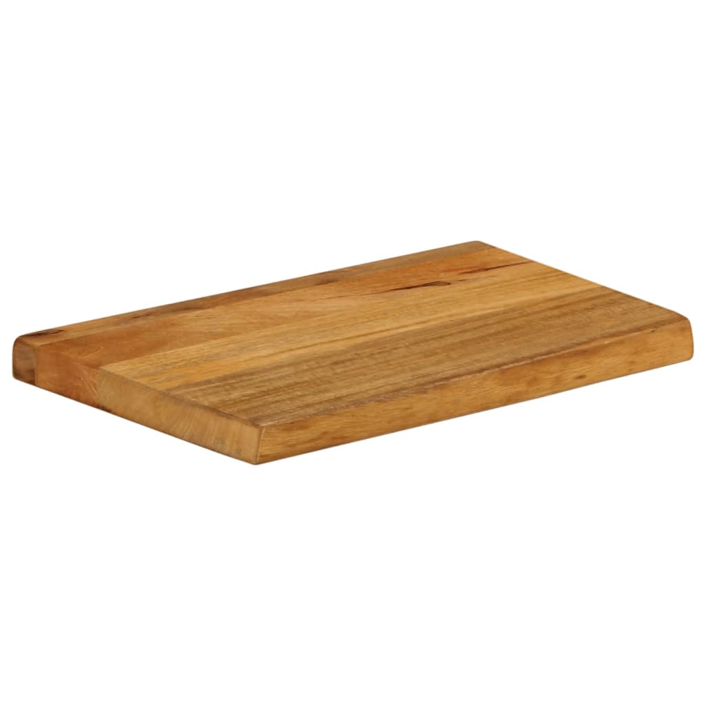 Tischplatte mit Baumkante 40x20x2,5 cm Massivholz Mango