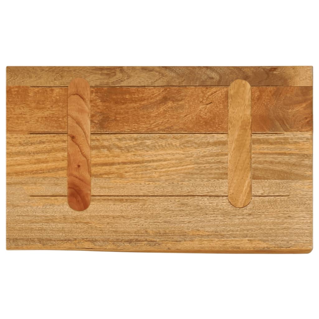 Tischplatte mit Baumkante 40x20x2,5 cm Massivholz Mango