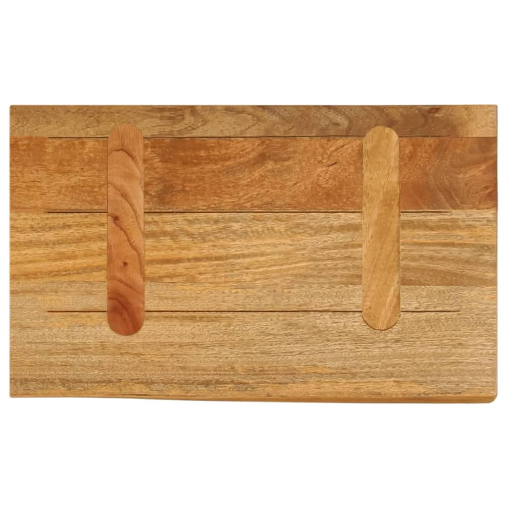 Tischplatte mit Baumkante 60x30x2,5 cm Massivholz Mango
