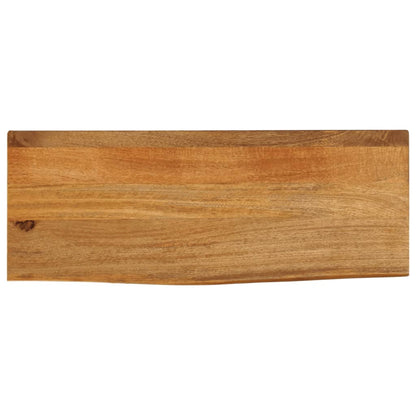 Tischplatte mit Baumkante 70x40x2,5 cm Massivholz Mango