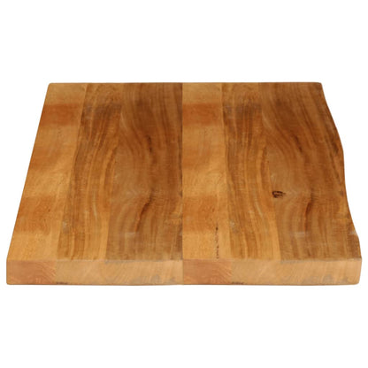 Tischplatte mit Baumkante 100x60x2,5 cm Massivholz Mango