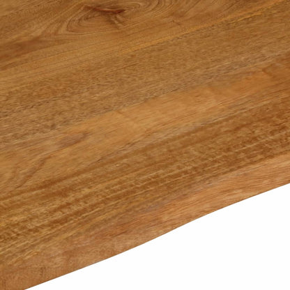 Tischplatte mit Baumkante 80x80x2,5 cm Massivholz Mango