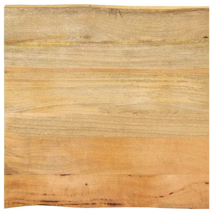 Tischplatte mit Baumkante 40x40x2,5 cm Massivholz Mango