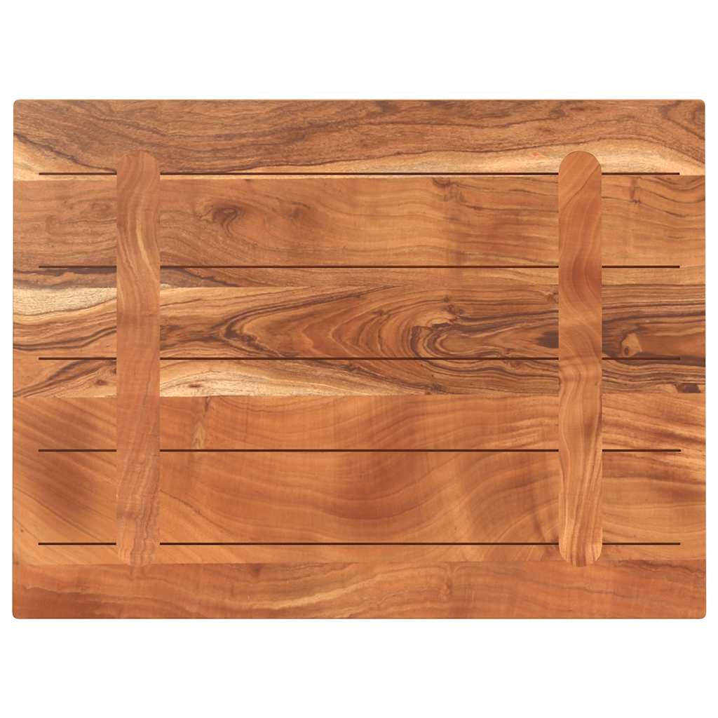 Tischplatte 80x60x3,8 cm Rechteckig Massivholz Akazie