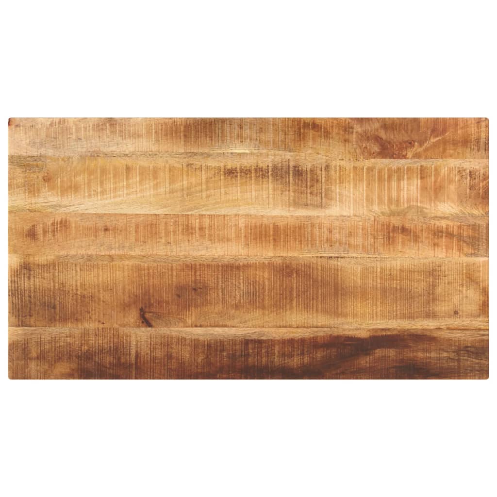 Tischplatte 120x50x2,5 cm Rechteckig Raues Massivholz Mango