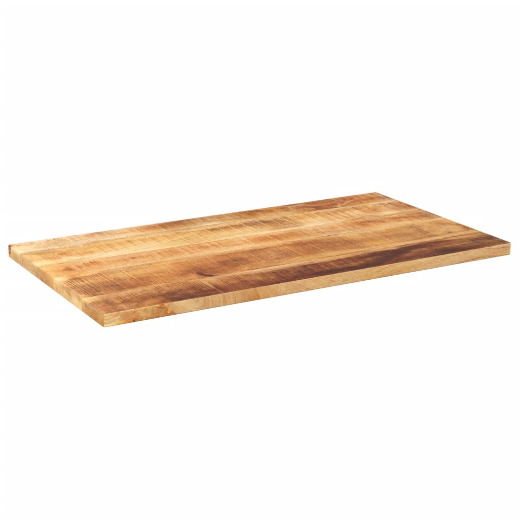 Tischplatte 120x50x2,5 cm Rechteckig Raues Massivholz Mango