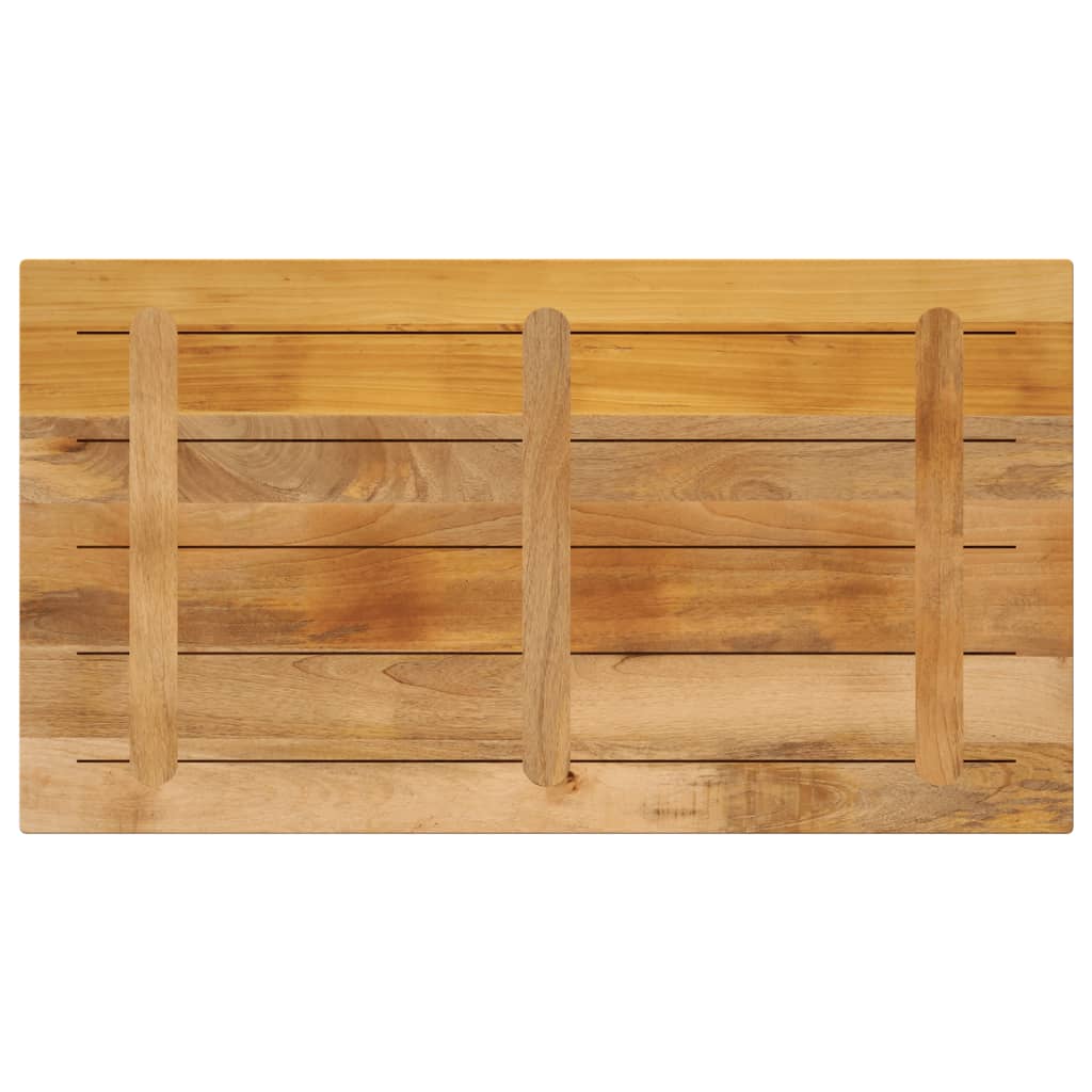 Tischplatte 120x50x2,5 cm Rechteckig Raues Massivholz Mango