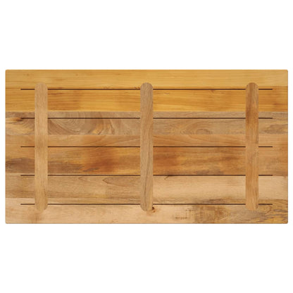 Tischplatte 120x50x2,5 cm Rechteckig Raues Massivholz Mango