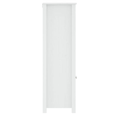 Badschrank BERG Weiß 40x34x110 cm Massivholz Kiefer