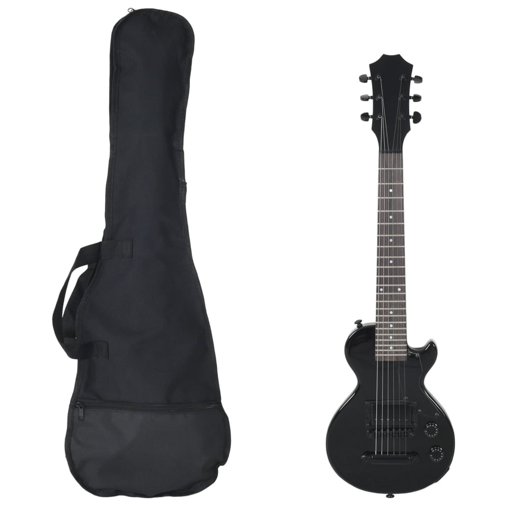 Guitare électrique pour enfants avec étui noir 3/4 30"