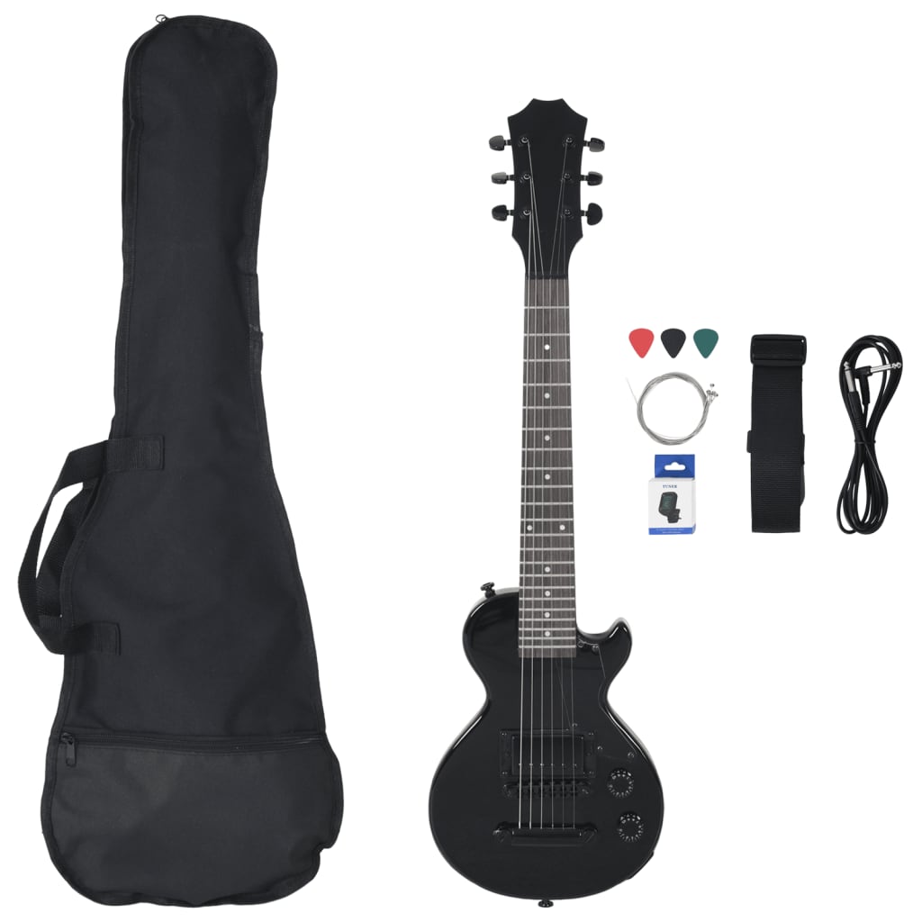 Guitare électrique pour enfants avec étui noir 3/4 30"