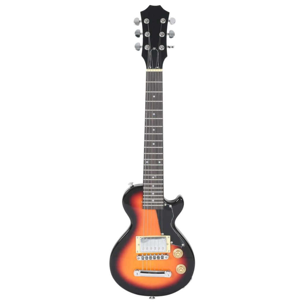 Guitare électrique pour enfants avec étui marron et noir 3/4 30"