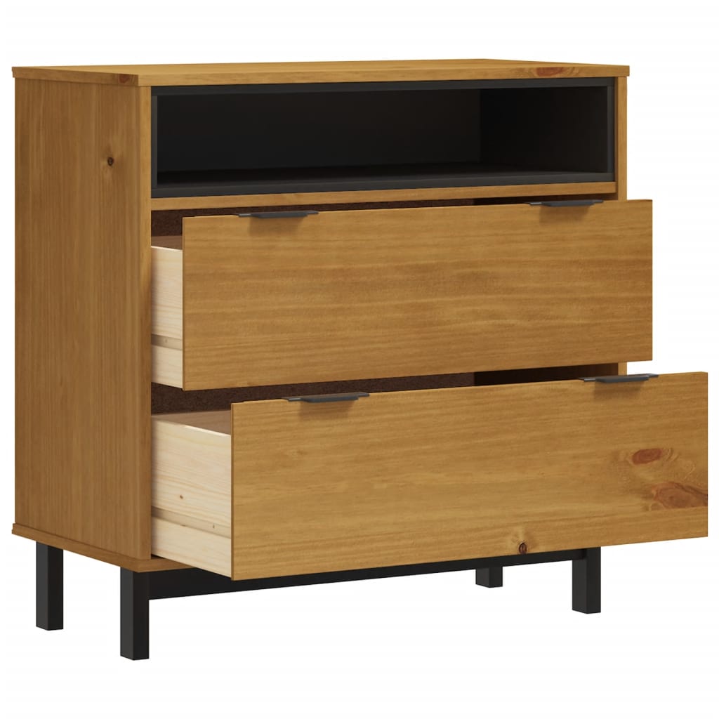 Drawer cabinet FLAM 80x40x80 cm solid pine wood