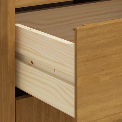 Highboard mit Glastür FLAM 92x40x122,5 cm Massivholz Kiefer