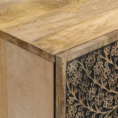 Beistellschrank 60x33x75 cm Massivholz Mango