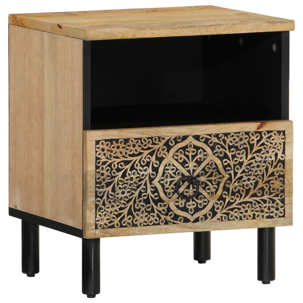 Nachttisch 40x33x46 cm Massivholz Mango