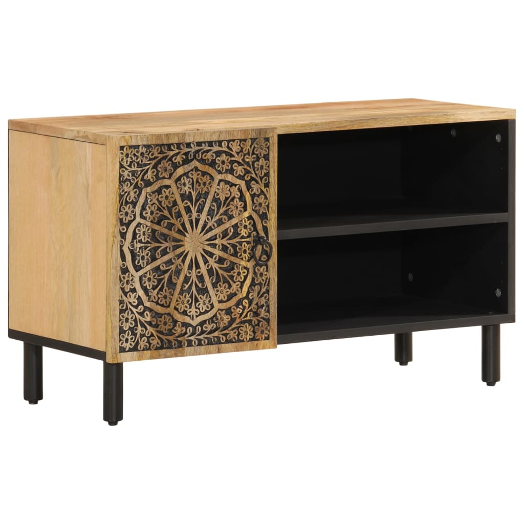 TV-Schrank 80x31x46 cm Massivholz Mango