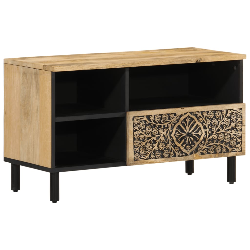 TV-Schrank 80x33x46 cm Massivholz Mango