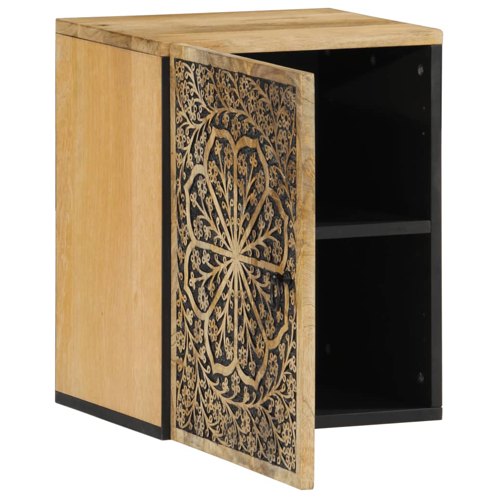 Bad-Wandschrank 38x33x48 cm Massivholz Mango