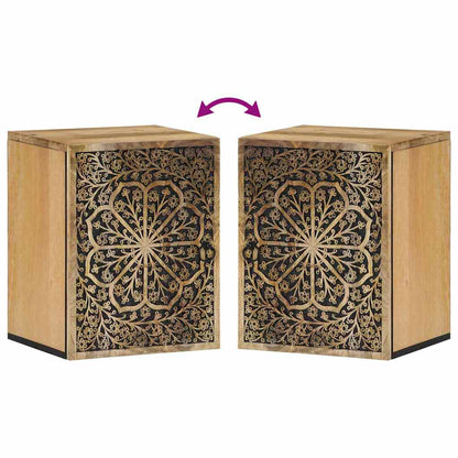Bad-Wandschrank 38x33x48 cm Massivholz Mango